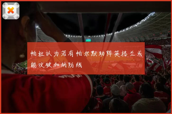 帕杜认为若有帕尔默助阵英格兰或能攻破加纳防线